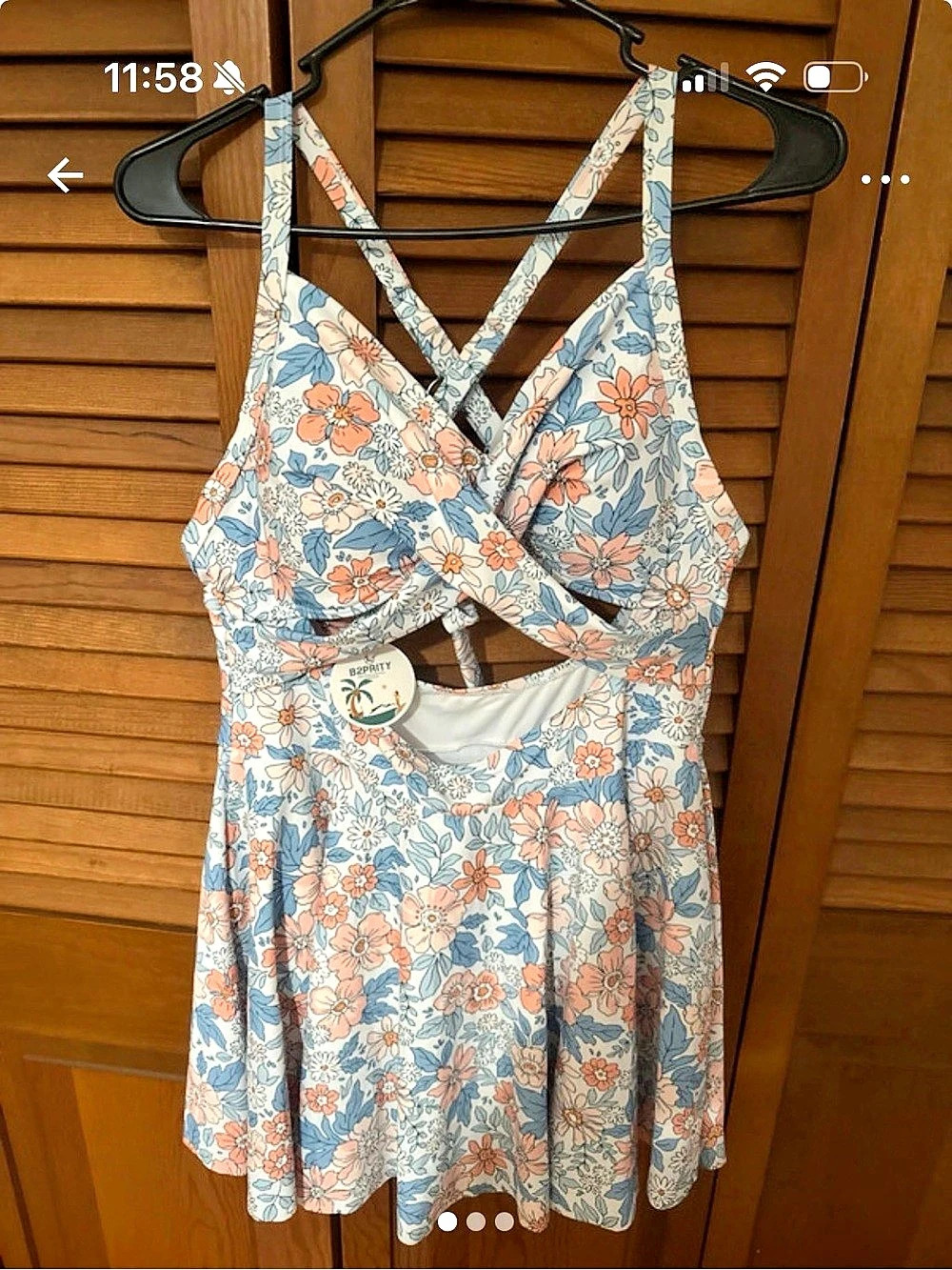Sperry Floral Mini Dress in Blue & Pink Like New